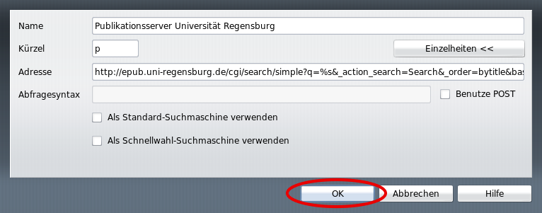 Suchmaschine Opera